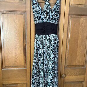 Nicole by Nicole Miller Halter Dress – Cream and Brown – NWOT